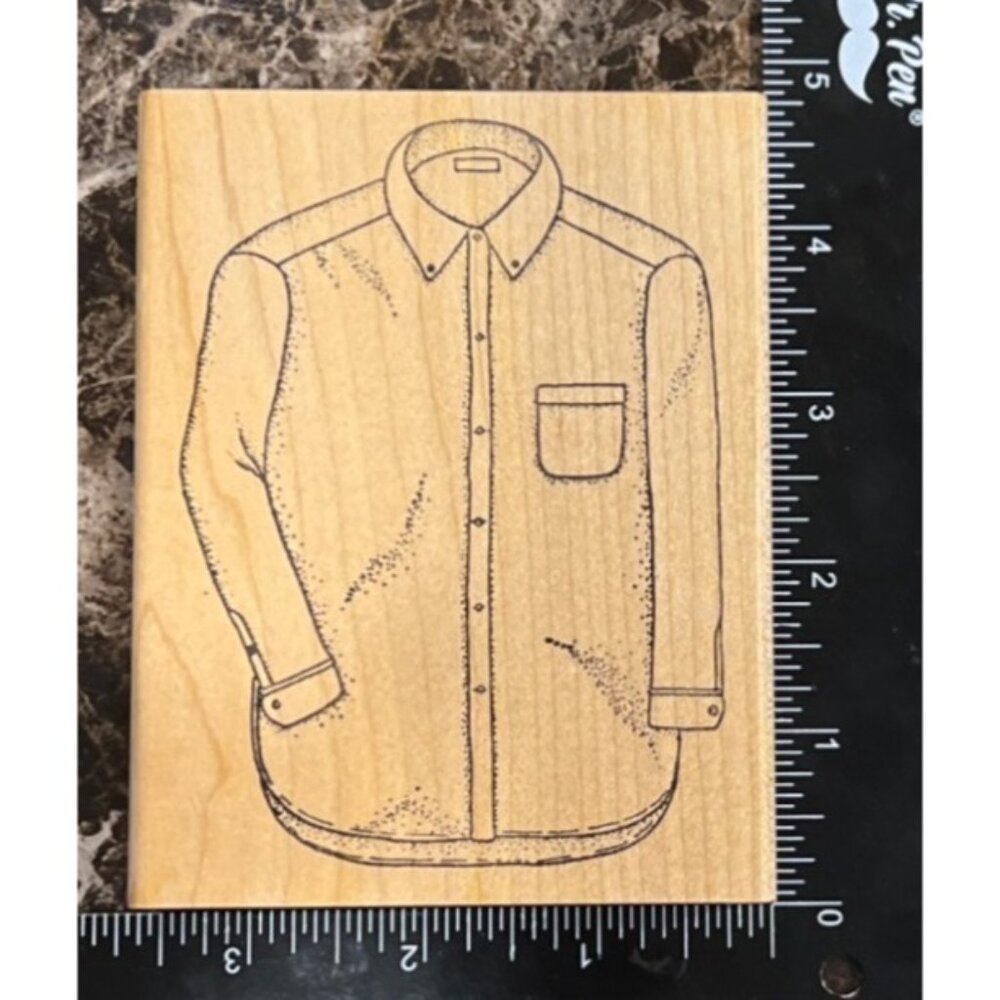 2001 Ann-Ticipations Wood Mounted Rubber Shirt Stamp 9563M